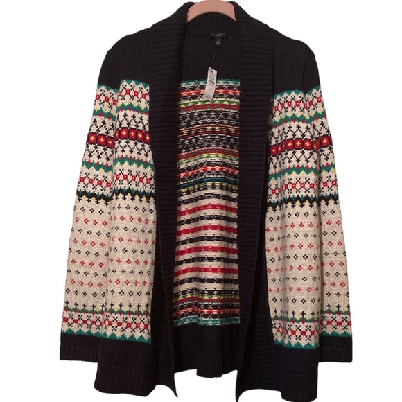 Talbots Women's Petite Fair Isle Cardigan NEW - Picture 1 of 6